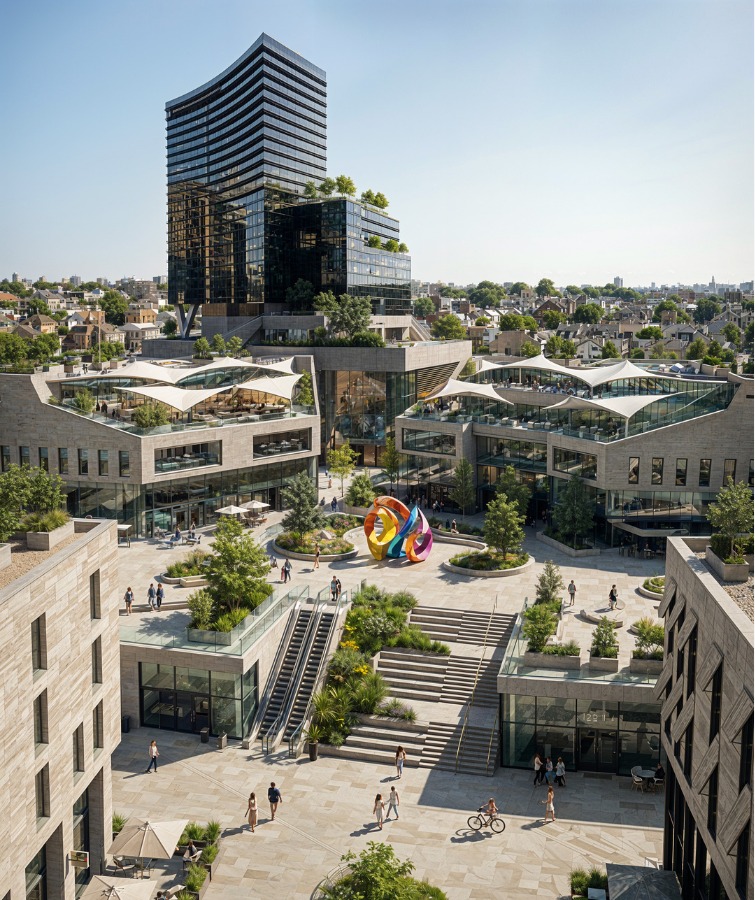 office 90th Street New Cairo, office near AUC New Cairo, مكاتب شارع التسعين