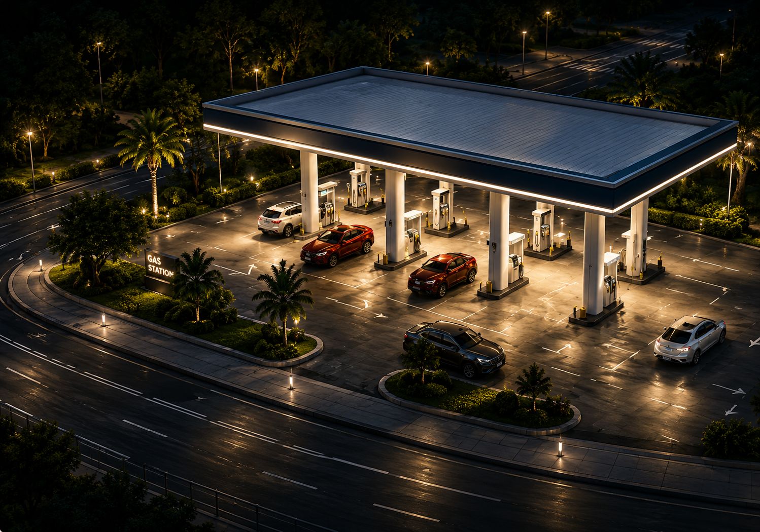 Vie Halo gas station New Cairo – convenience store Zomra entrance